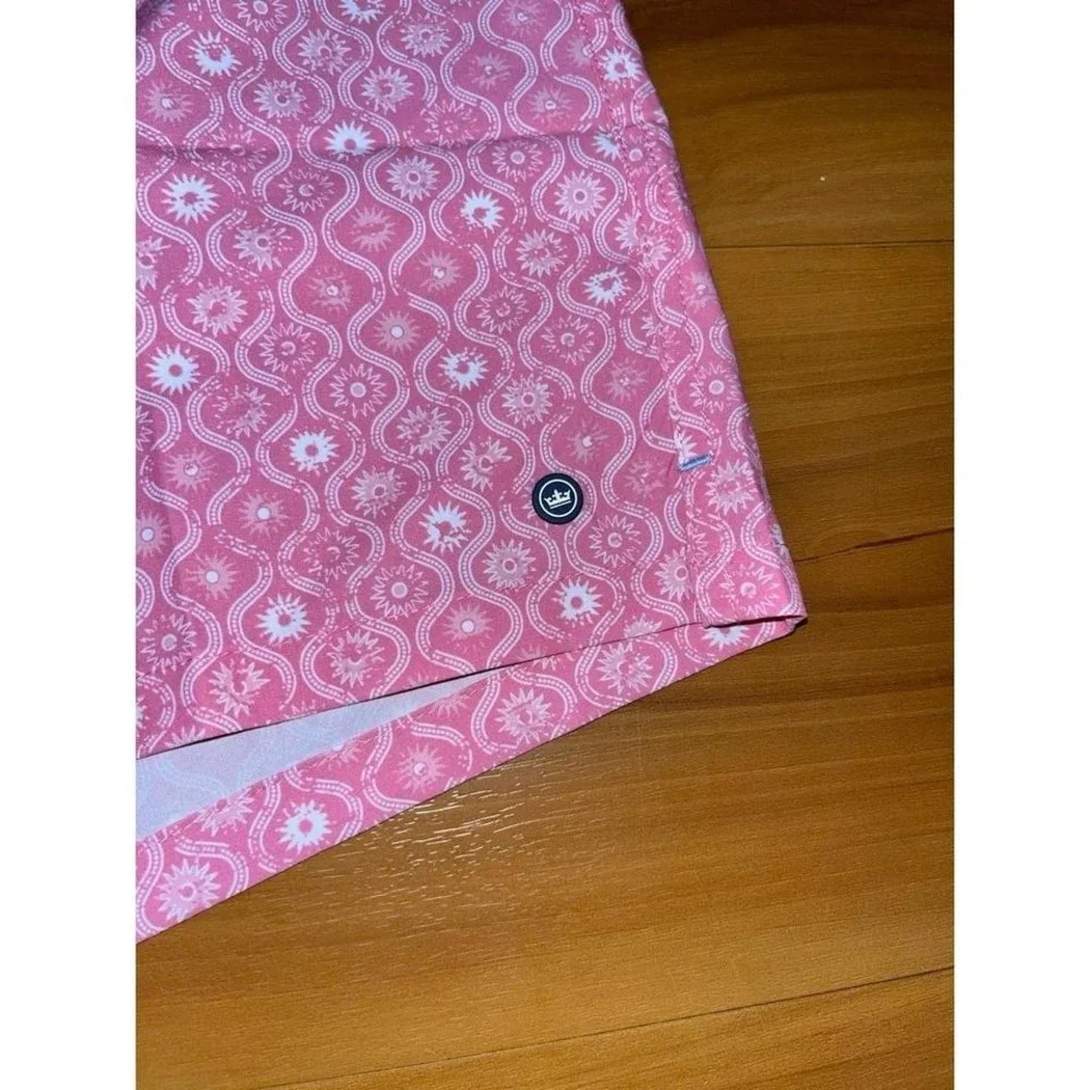 Peter Millar Pink Patterned Men's Swim Trunks - Picture 4 of 6